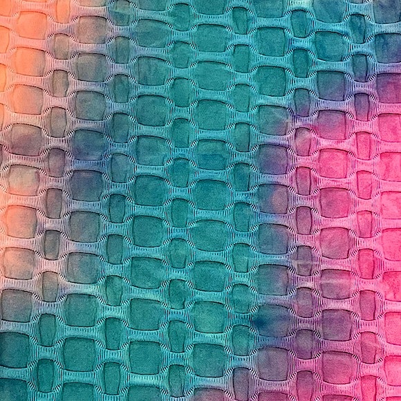 Zrucci size large pastel tie dye honeycomb tiktok booty lift leggings NWT - Picture 9 of 16